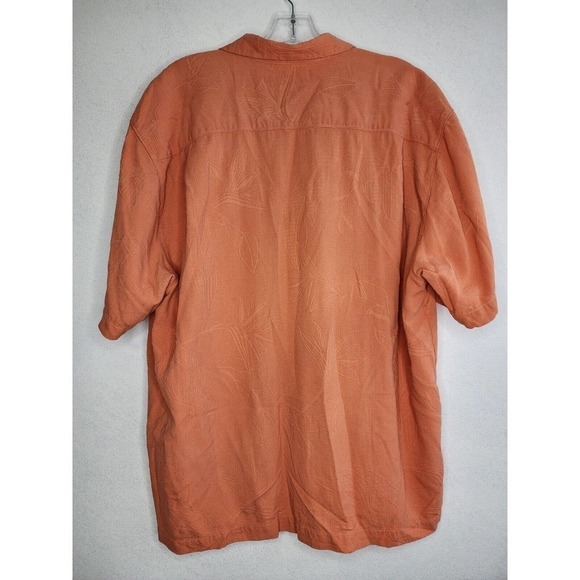 Tommy Bahama Mens Coral 100% Silk Short Sleeve Button Down Hawaiian Shirt XL - Picture 5 of 15